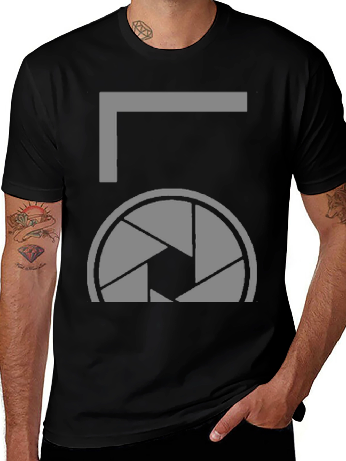Aperture Lens T-Shirt - Black Graphic Tee