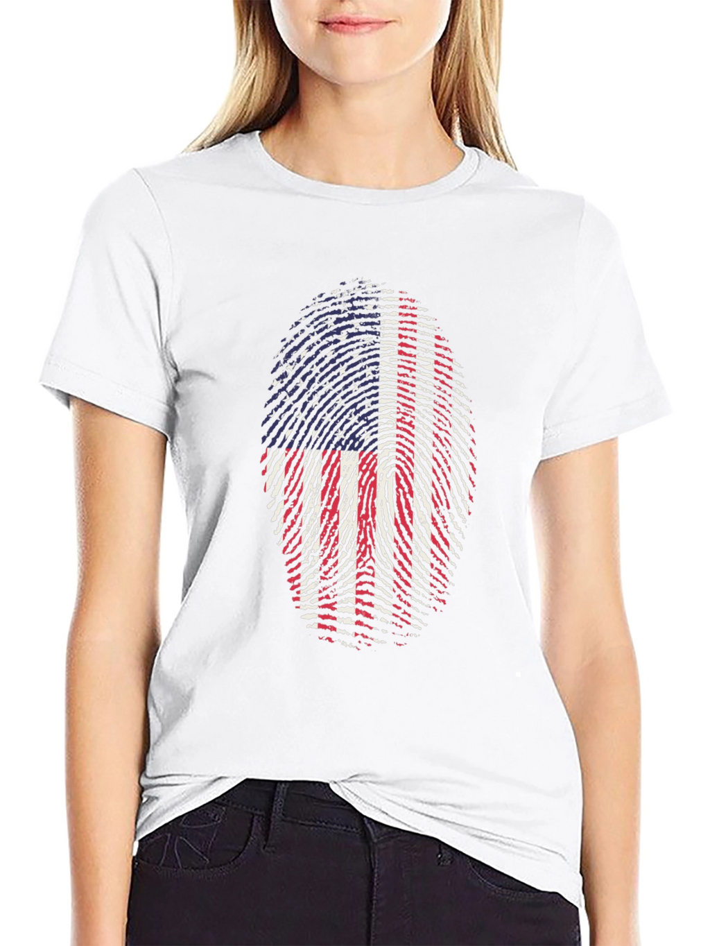 American Fingerprint Tee - USA Patriotism