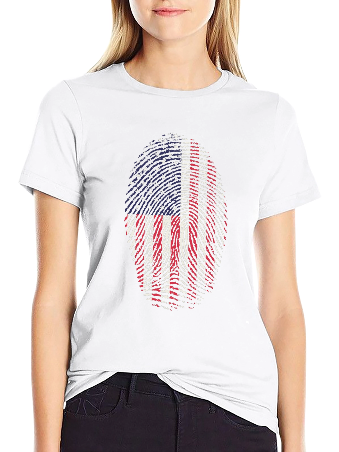 American Fingerprint Tee - USA Patriotism