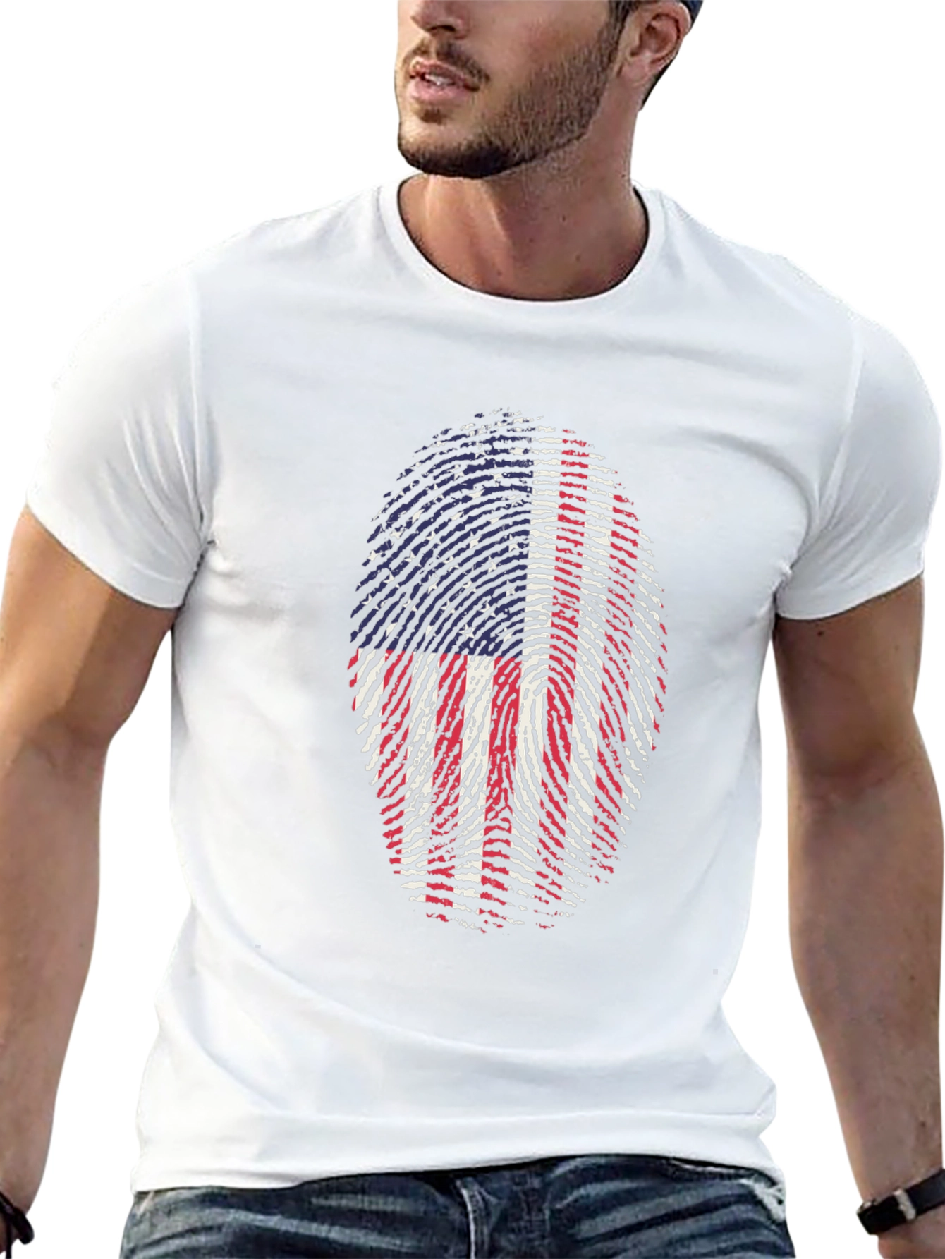 American Fingerprint Tee - USA Patriotism