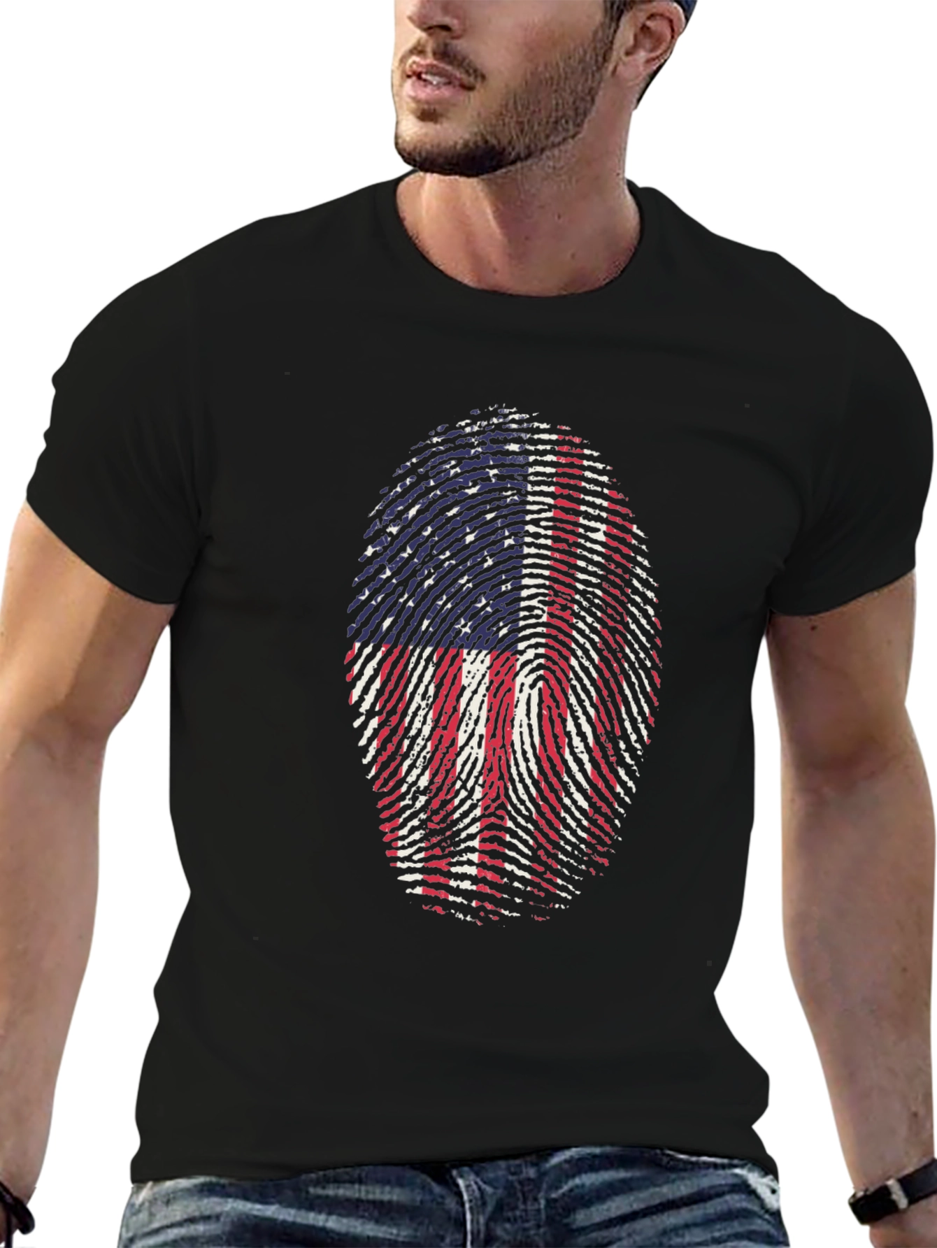 American Fingerprint Tee - USA Patriotism