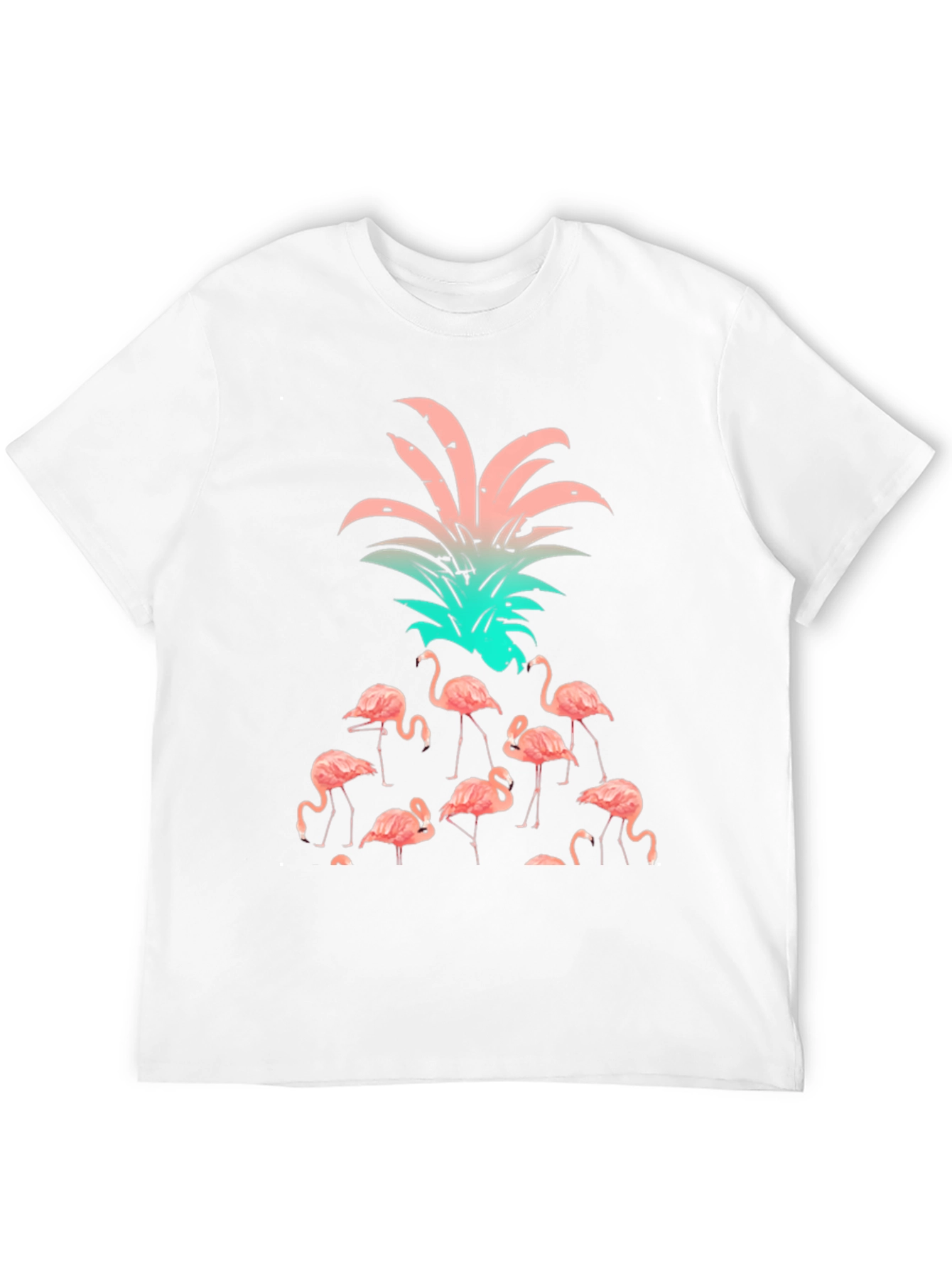 Flamingo Pineapple Graphic T-Shirt