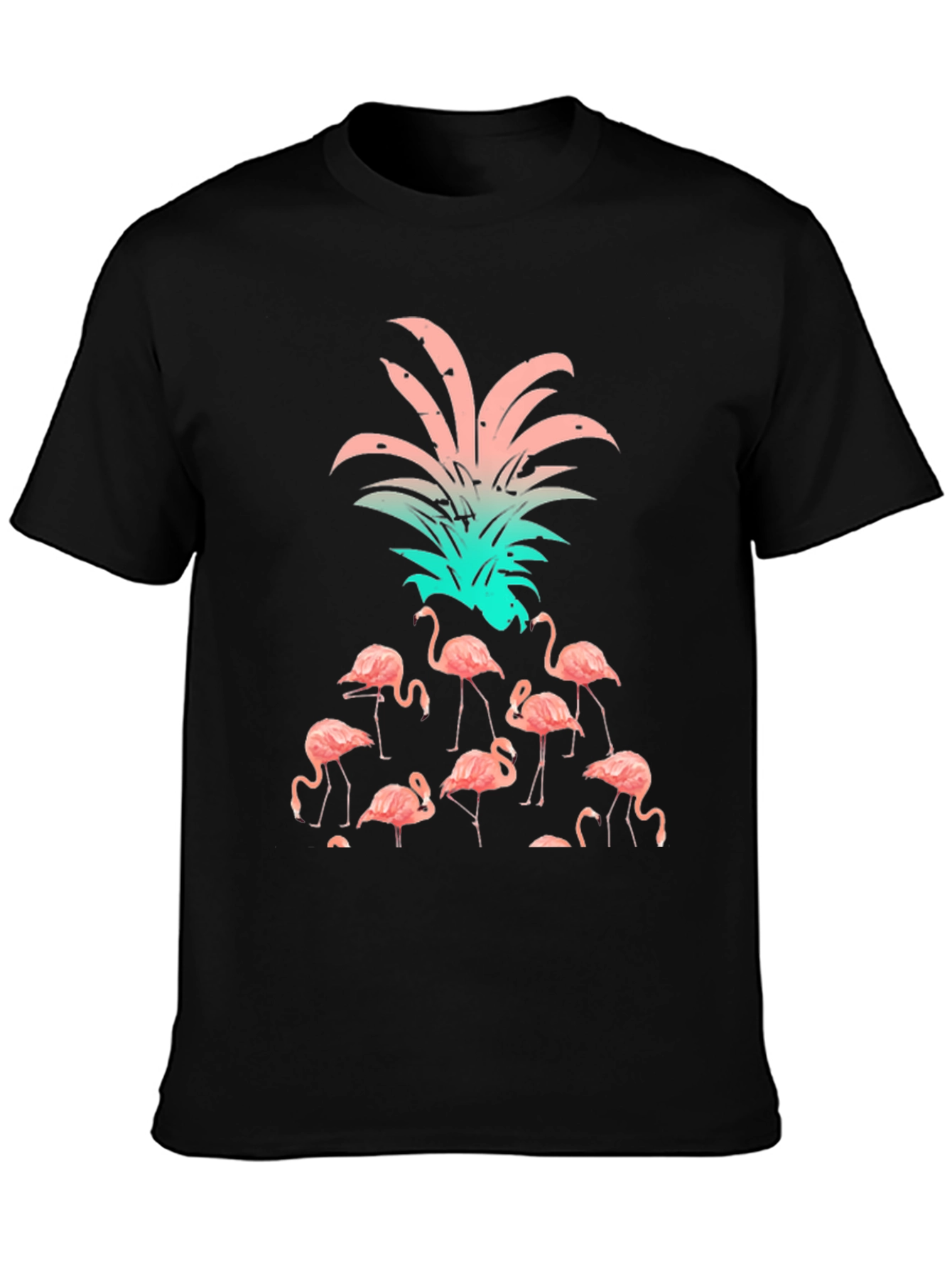 Flamingo Pineapple Graphic T-Shirt
