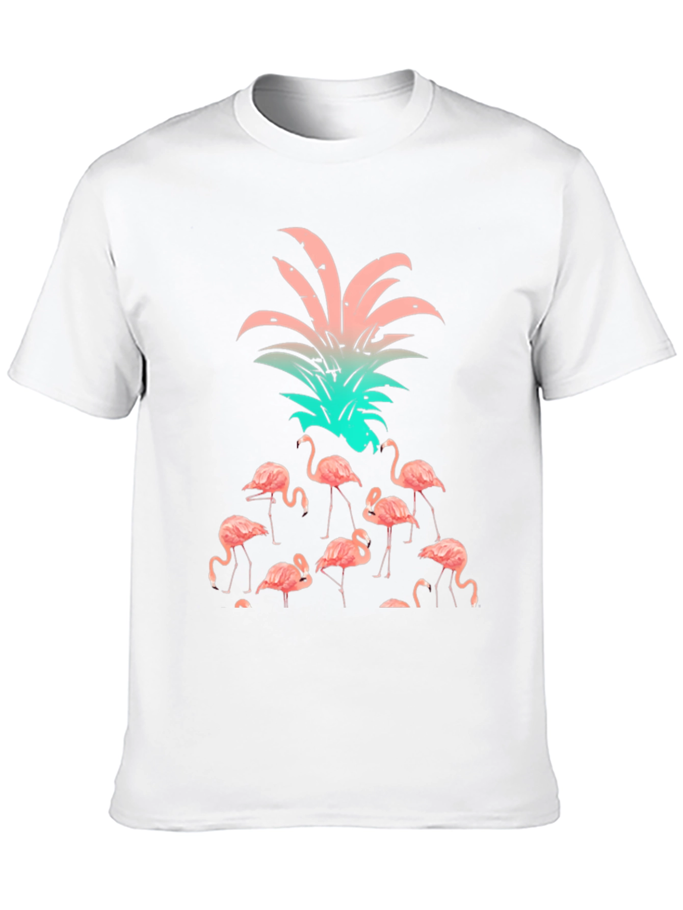 Flamingo Pineapple Graphic T-Shirt