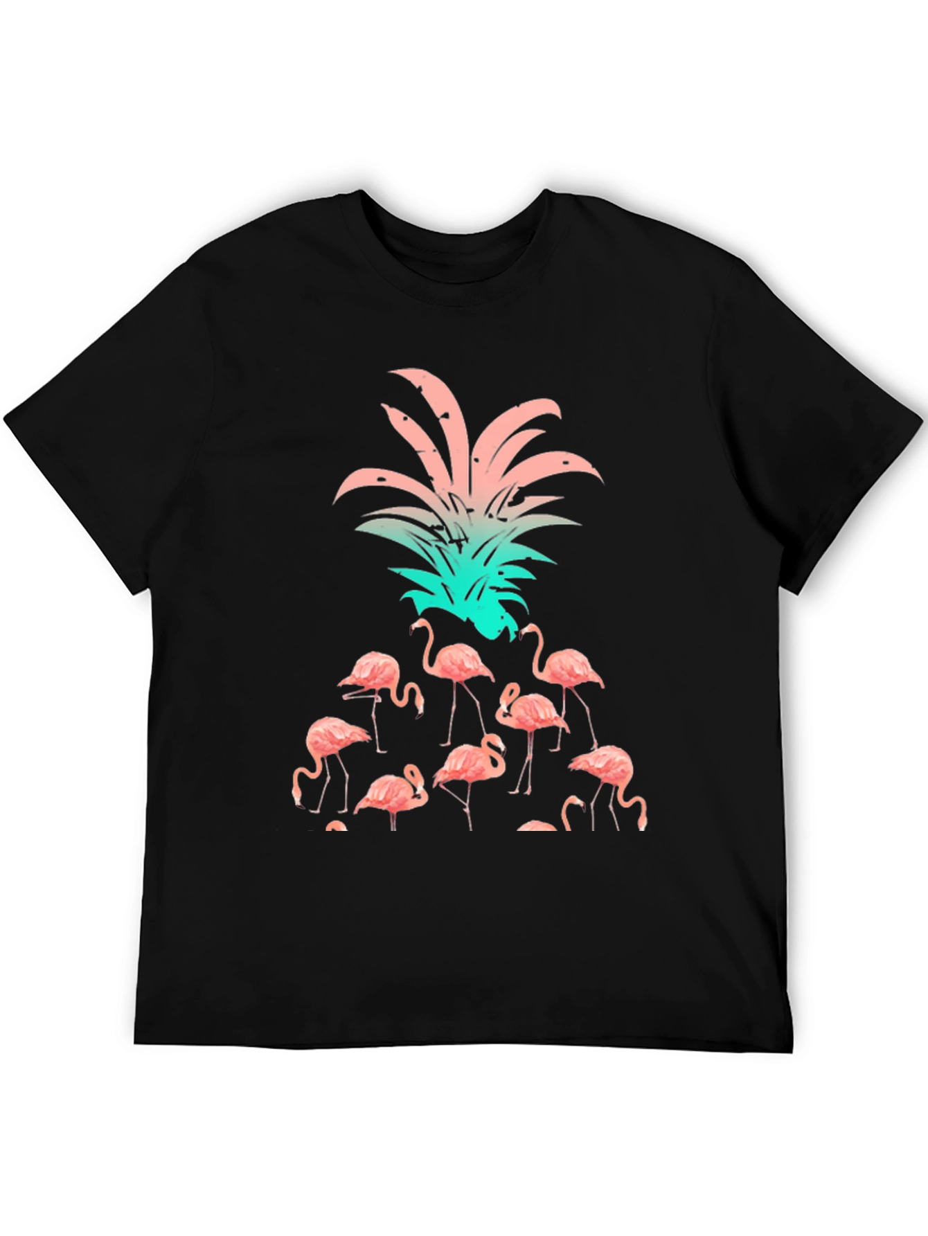 Flamingo Pineapple Graphic T-Shirt