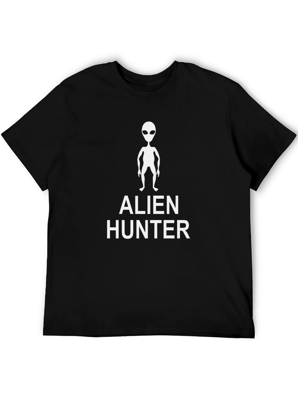 Alien Hunter Graphic Print T-Shirt - Black