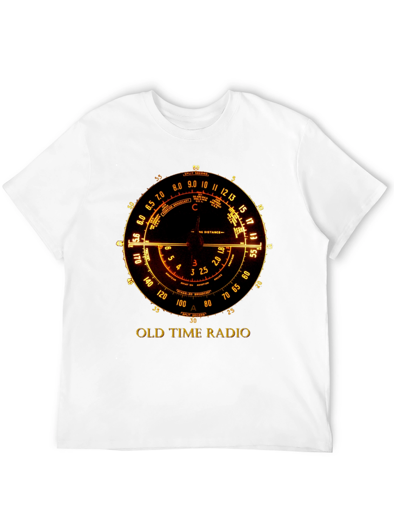 Vintage Radio Dial T-Shirt - Retro Broadcast Design