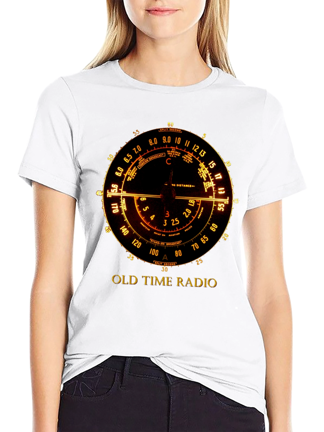 Vintage Radio Dial T-Shirt - Retro Broadcast Design