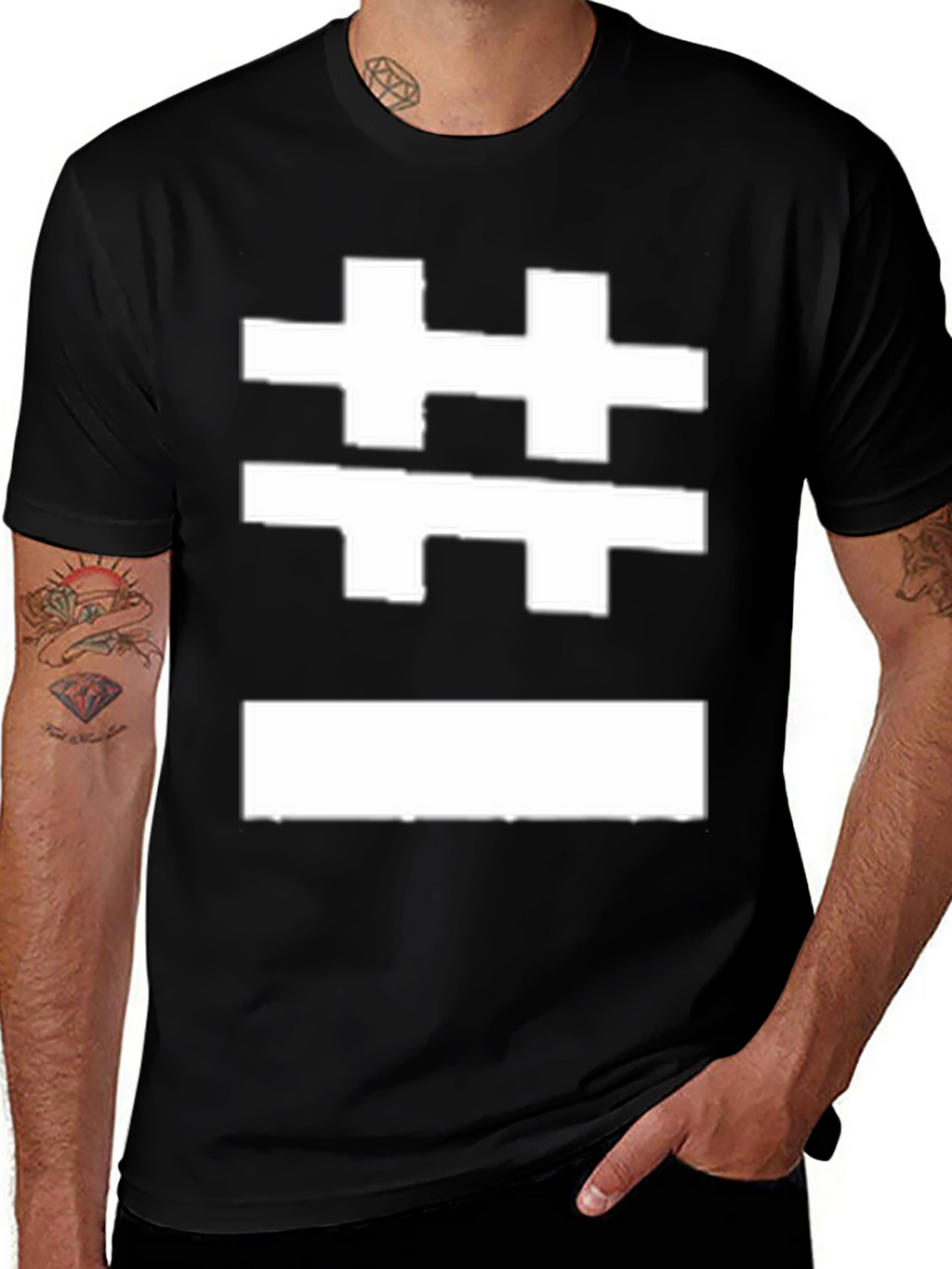Graphic Print Black T-Shirt