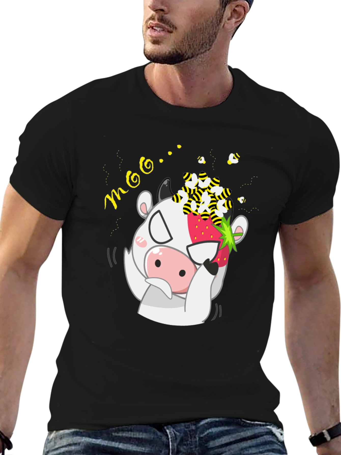 Moo-dy Cow & Bees Graphic Tee