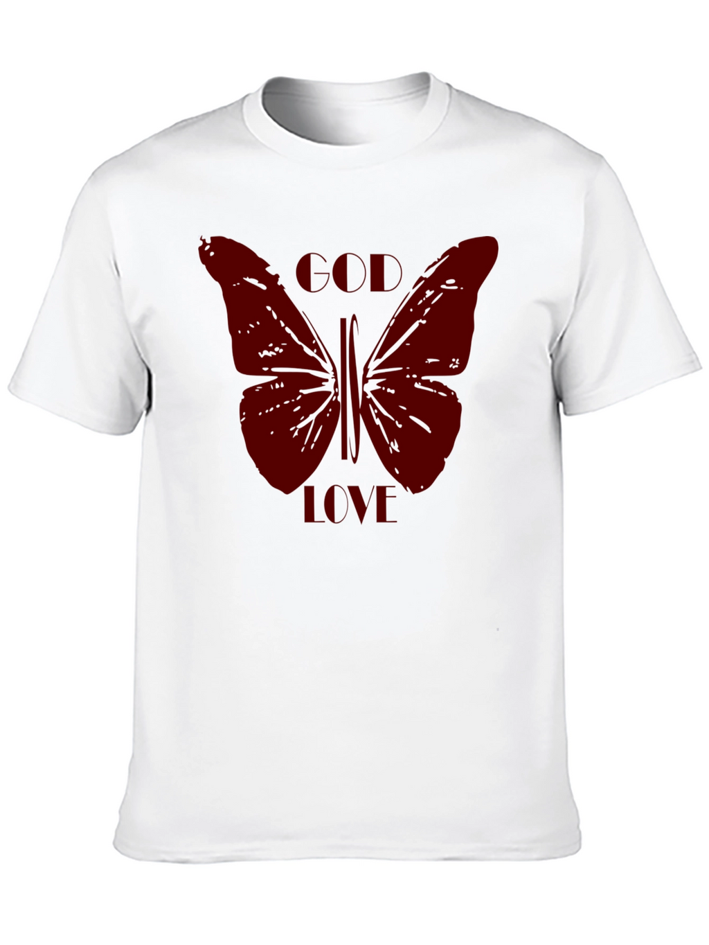 Butterfly Graphic Print Mens Black T-Shirt