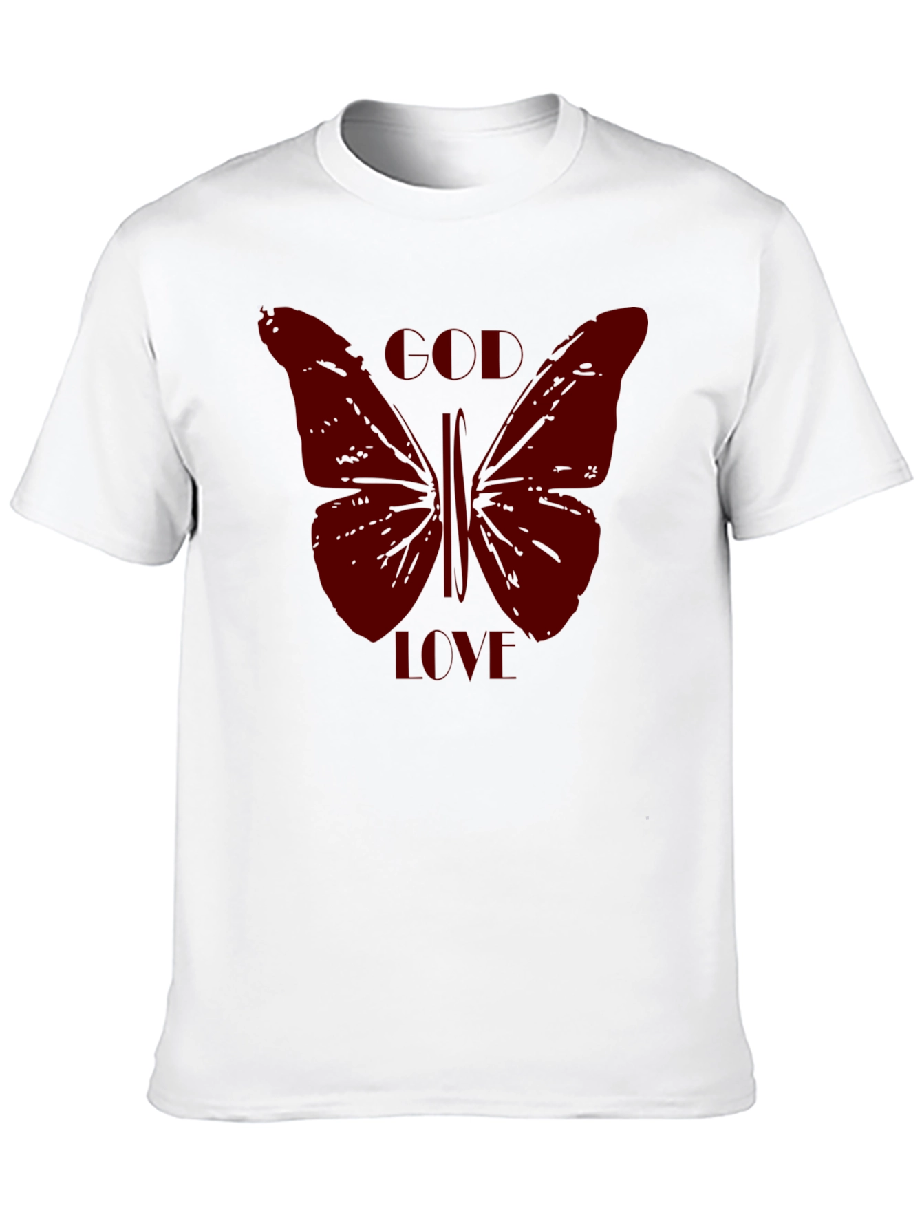 Butterfly Graphic Print Mens Black T-Shirt