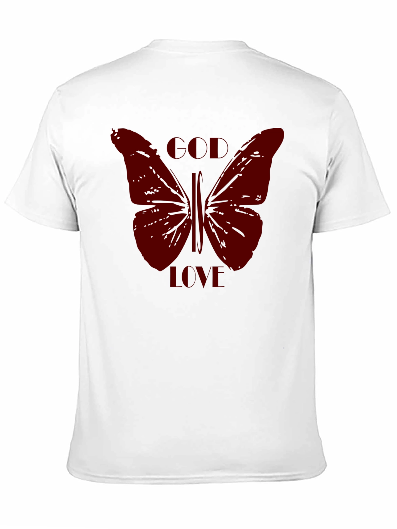 Butterfly Graphic Print Mens Black T-Shirt