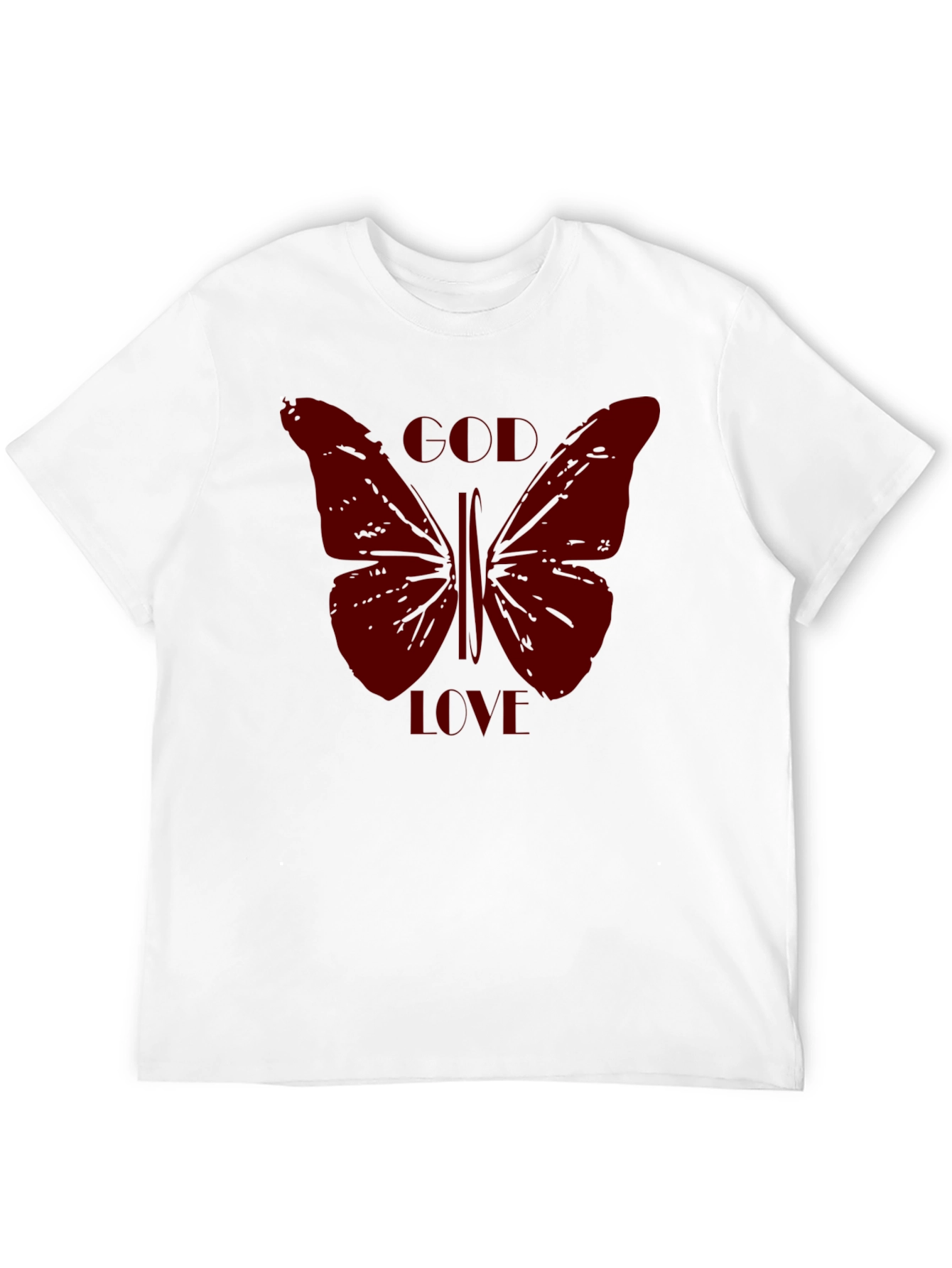 Butterfly Graphic Print Mens Black T-Shirt