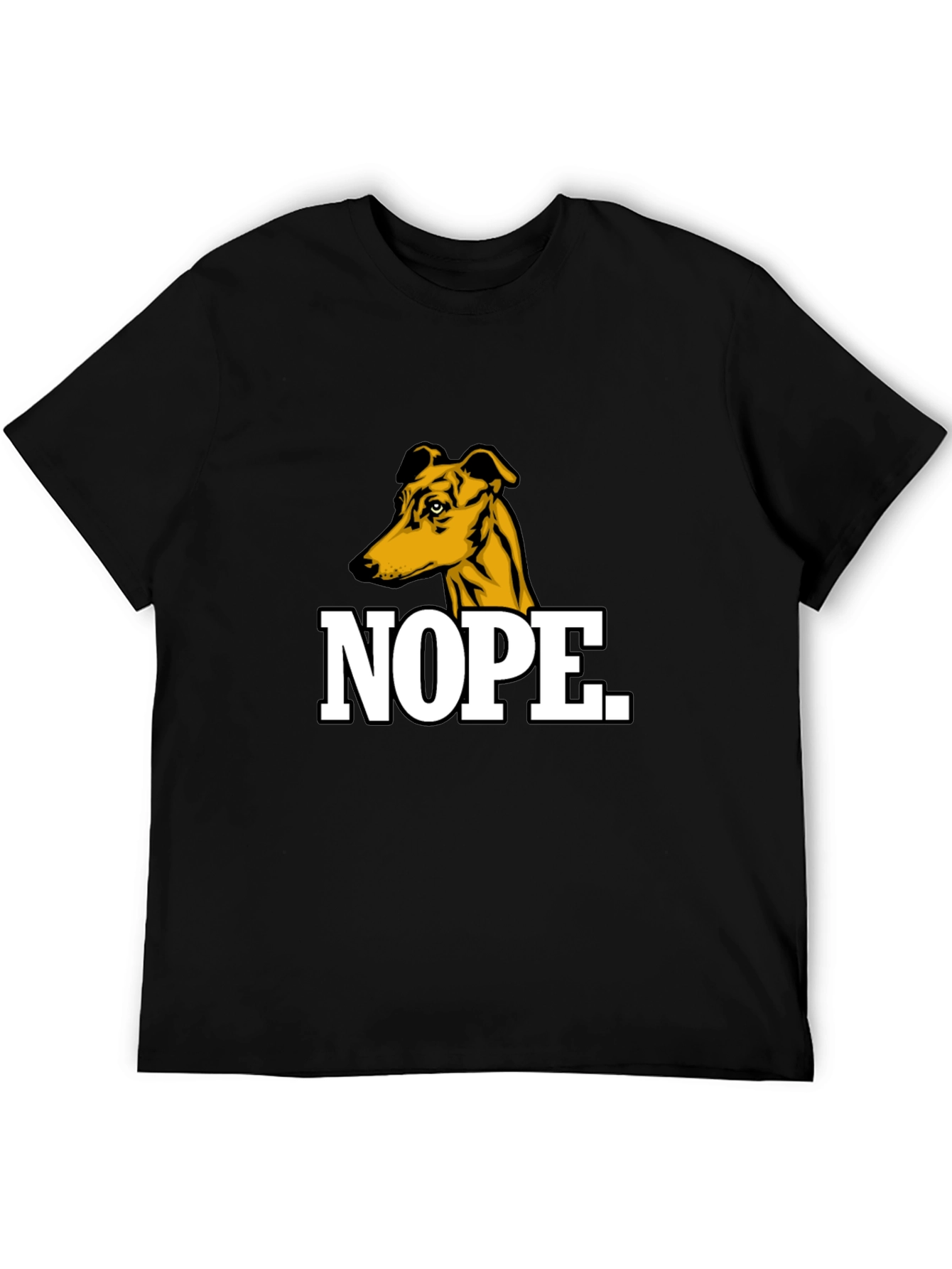 Nope Dog Graphic T-Shirt - Mens Black Tee