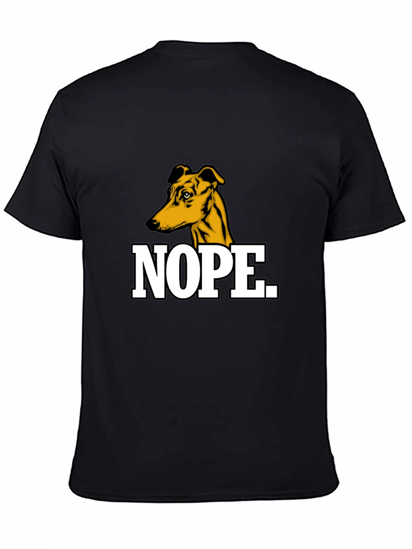 Nope Dog Graphic T-Shirt - Mens Black Tee