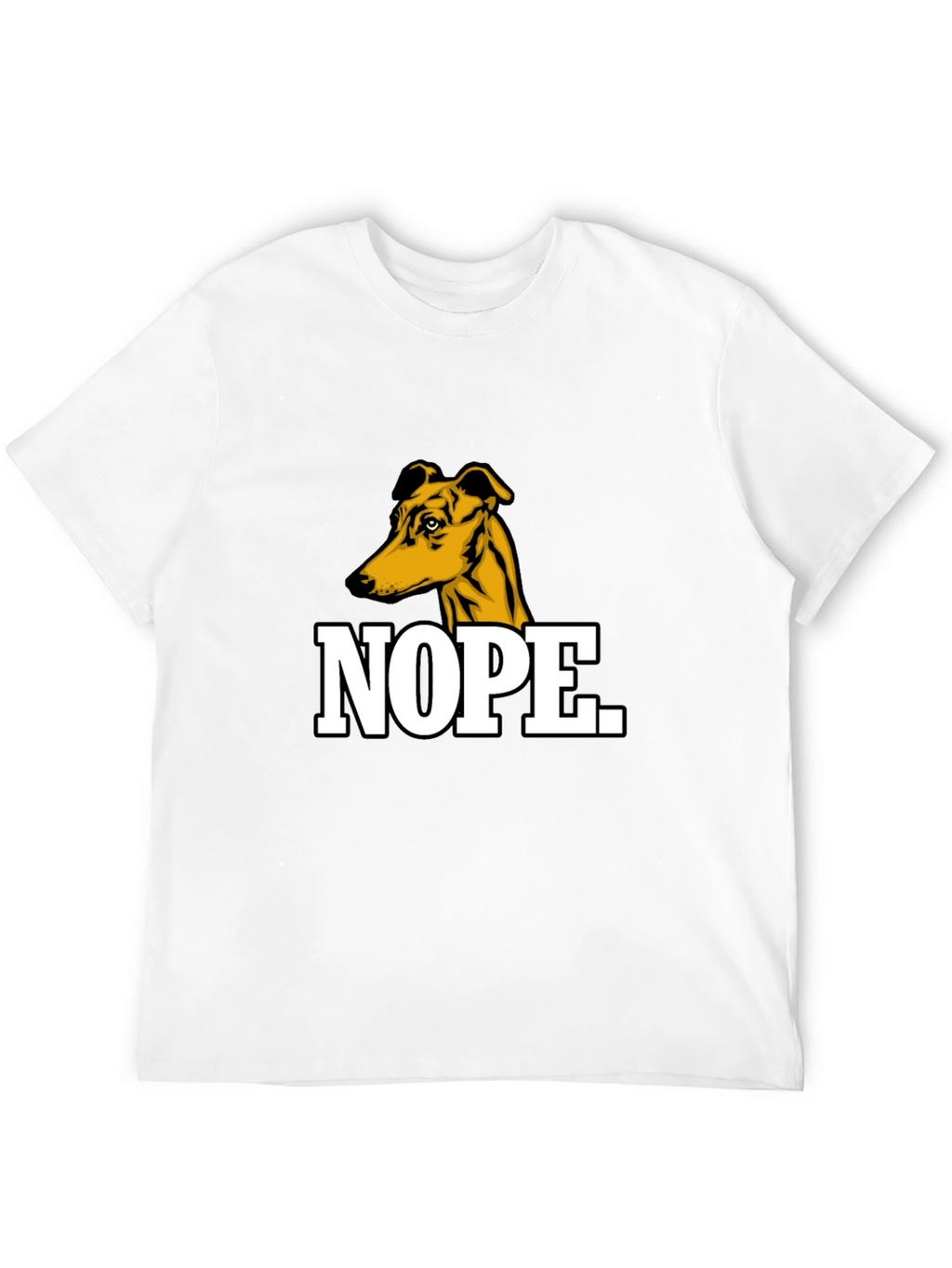 Nope Dog Graphic T-Shirt - Mens Black Tee