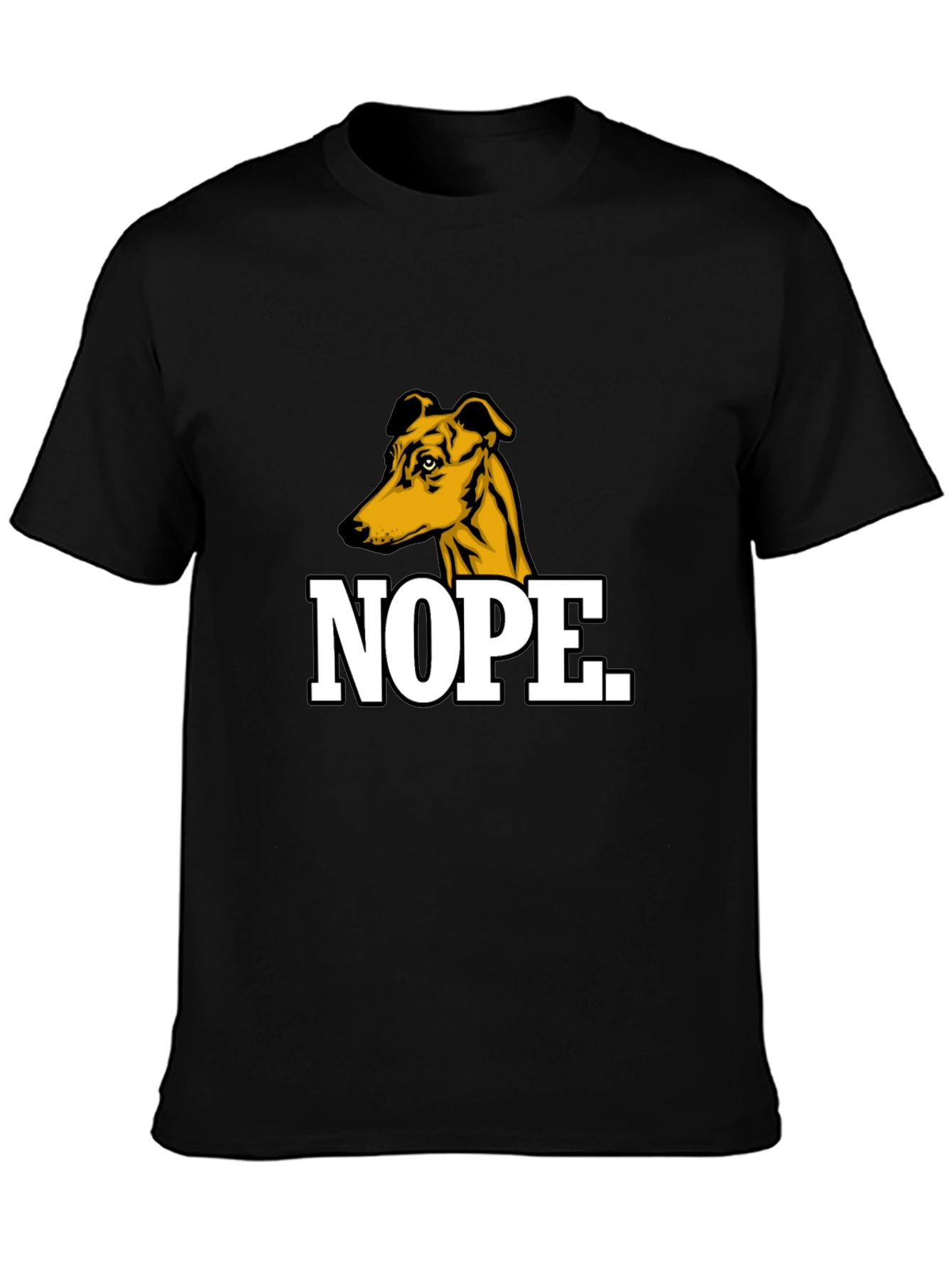 Nope Dog Graphic T-Shirt - Mens Black Tee