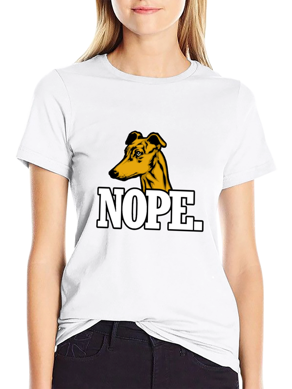 Nope Dog Graphic T-Shirt - Mens Black Tee