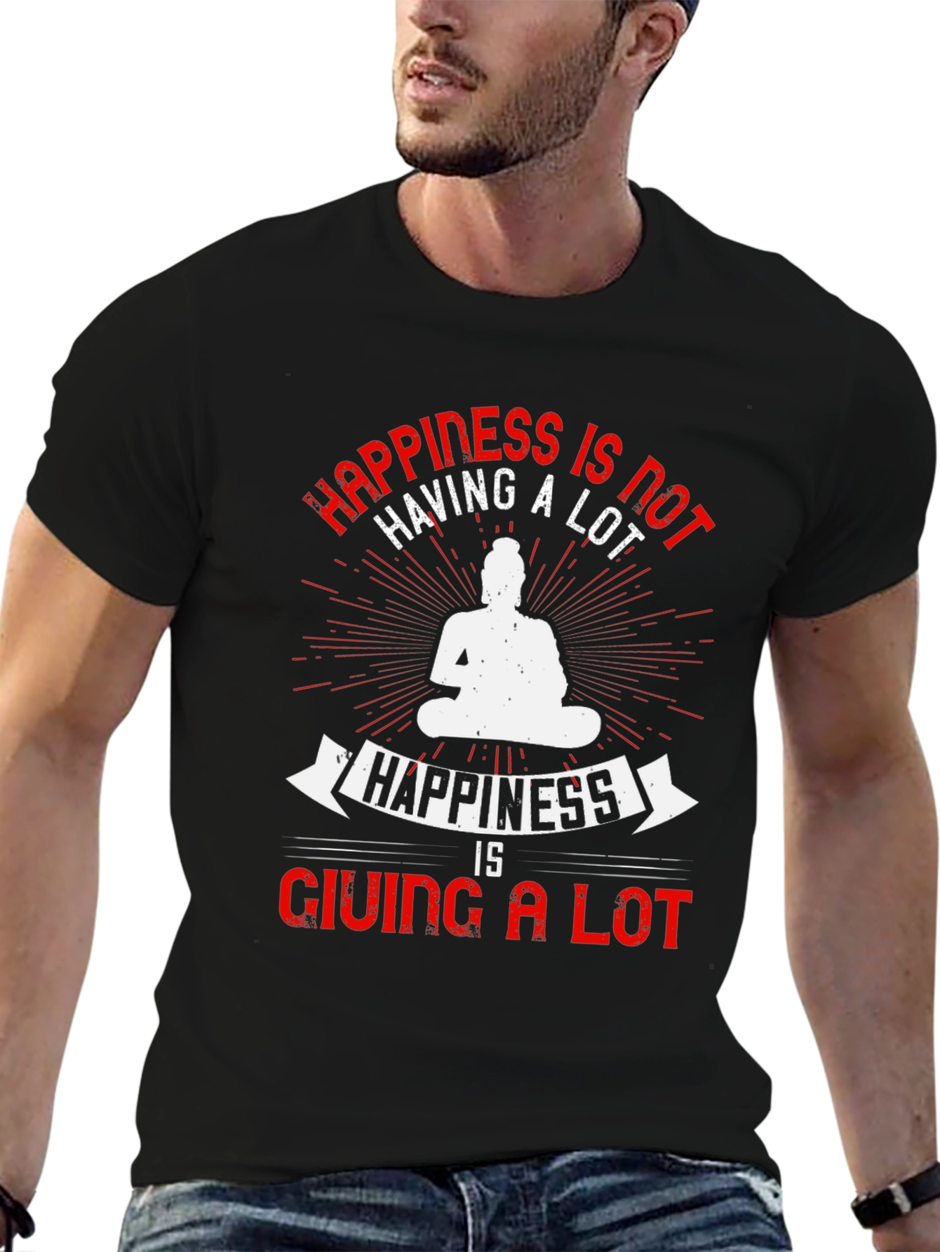 Happiness Buddha Graphic T-Shirt