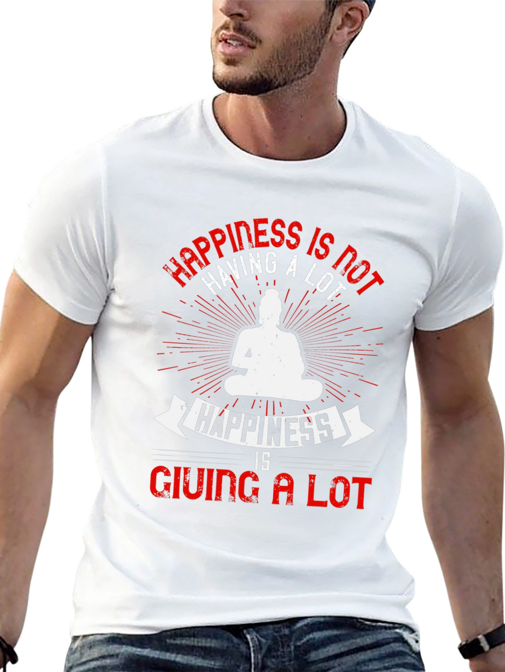 Happiness Buddha Graphic T-Shirt