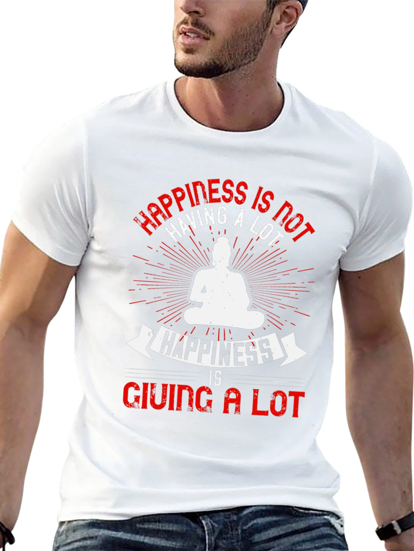 Happiness Buddha Graphic T-Shirt
