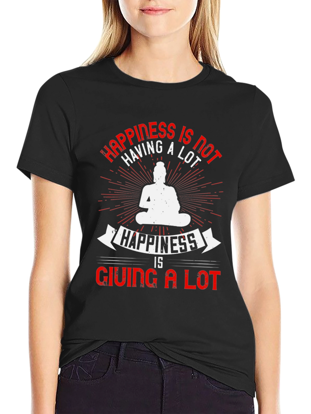 Happiness Buddha Graphic T-Shirt