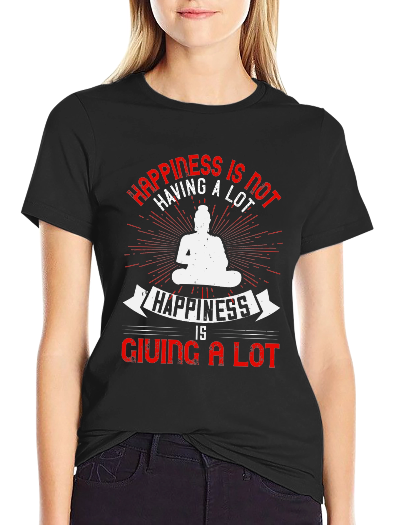 Happiness Buddha Graphic T-Shirt