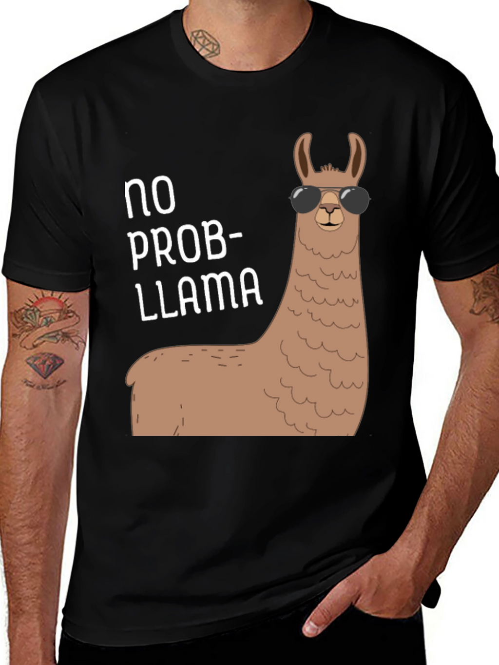 No Prob-llama T-Shirt: Cool Llama with Shades!