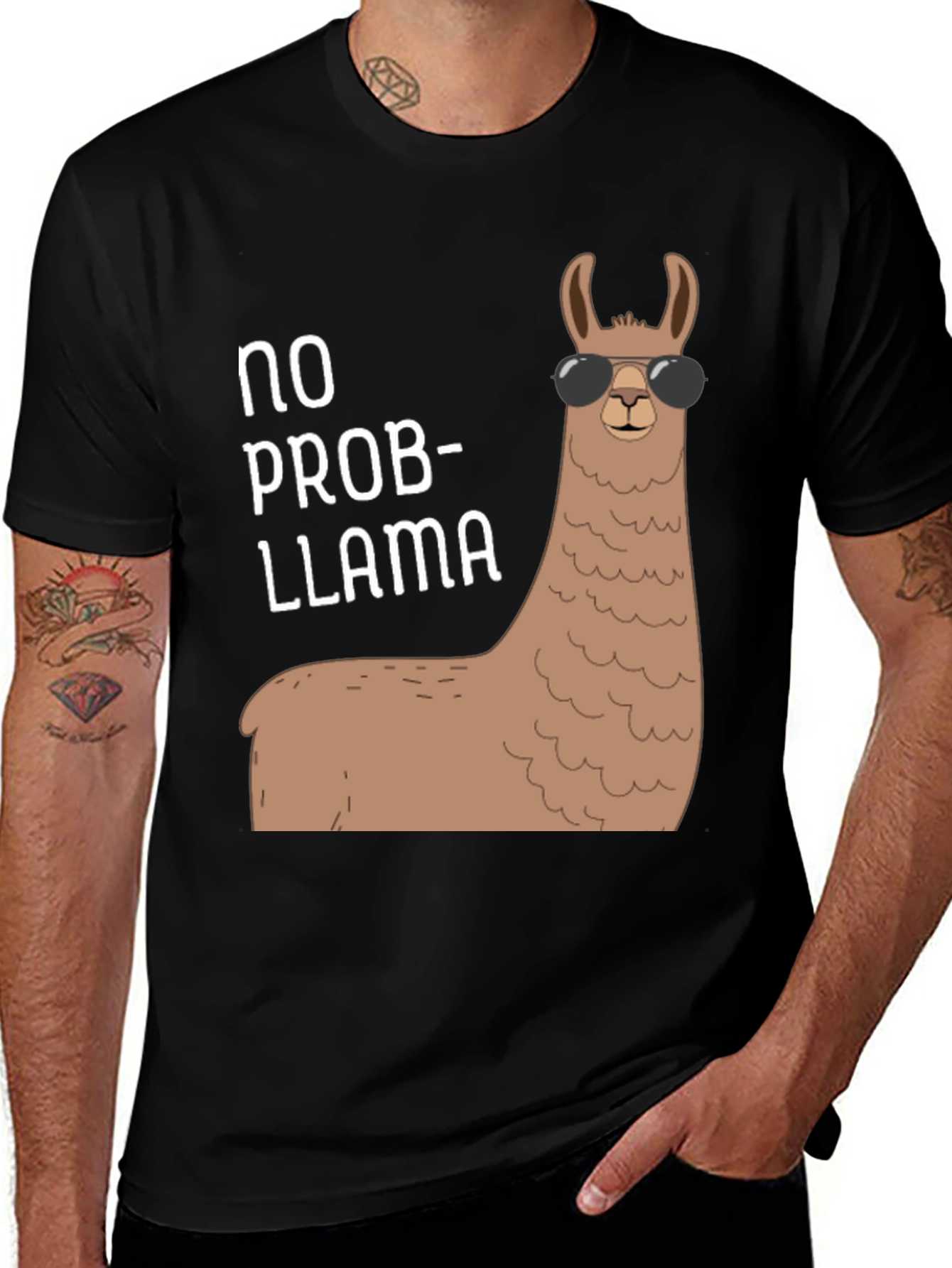 No Prob-llama T-Shirt: Cool Llama with Shades!