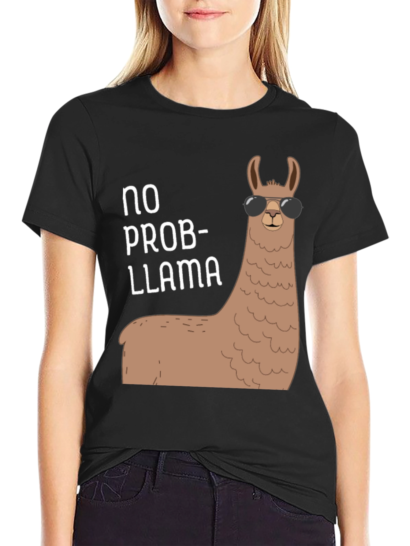 No Prob-llama T-Shirt: Cool Llama with Shades!