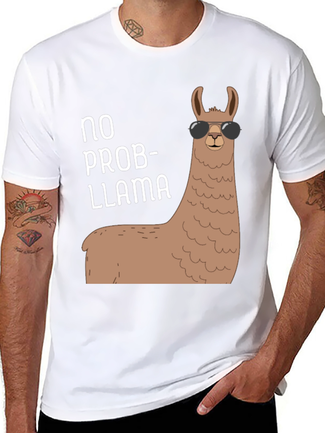 No Prob-llama T-Shirt: Cool Llama with Shades!