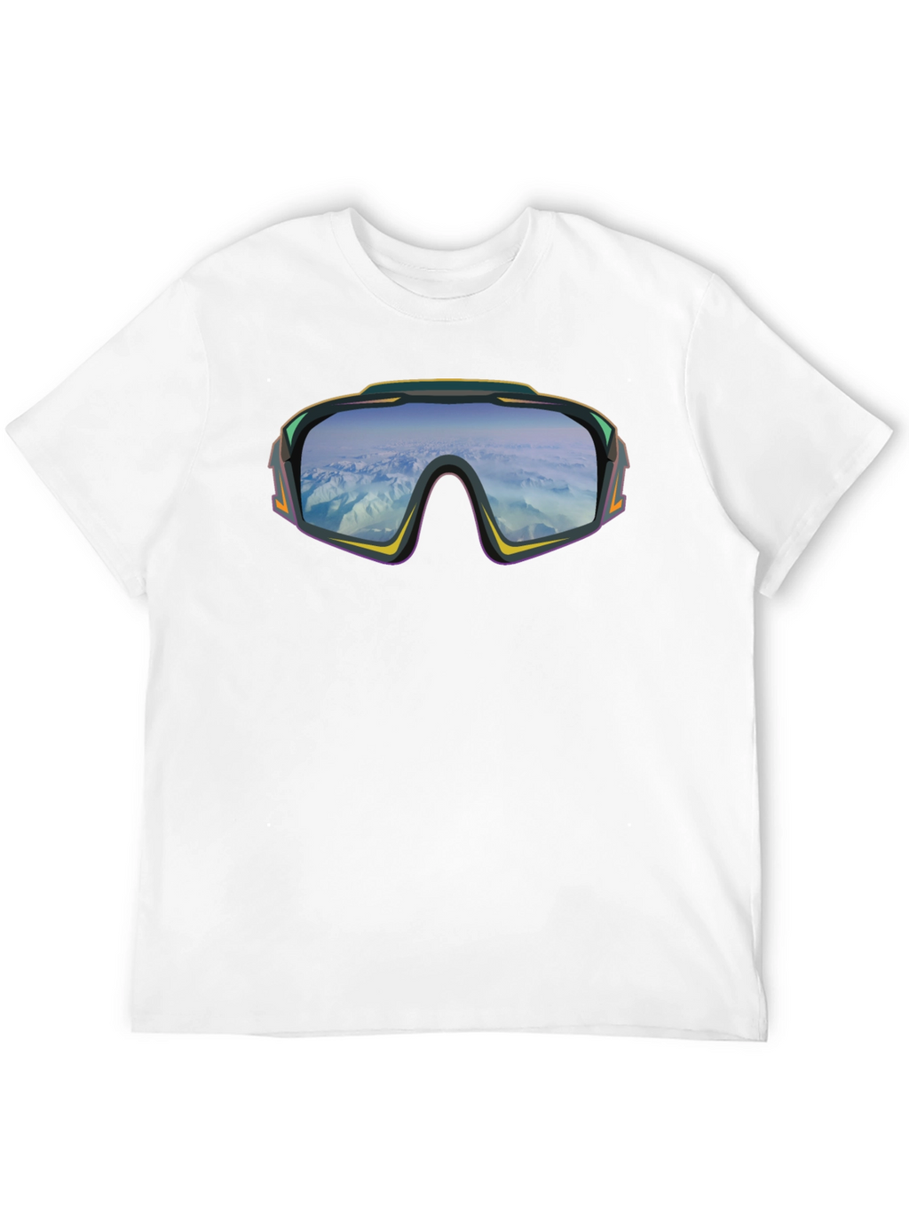 Retro Ski Goggles Graphic T-Shirt - Black