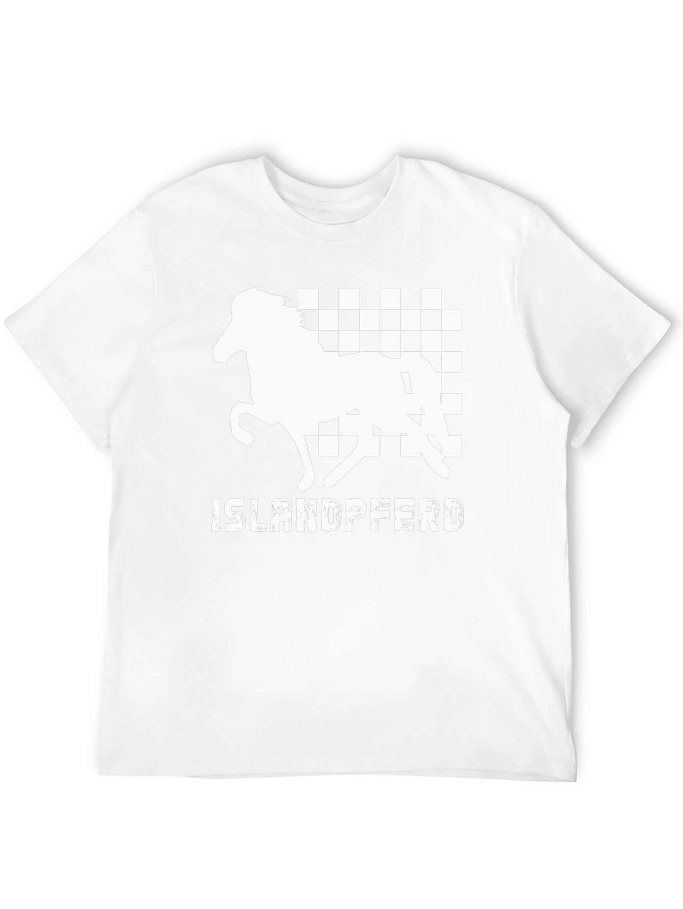 Icelandic Horse Checkered T-Shirt