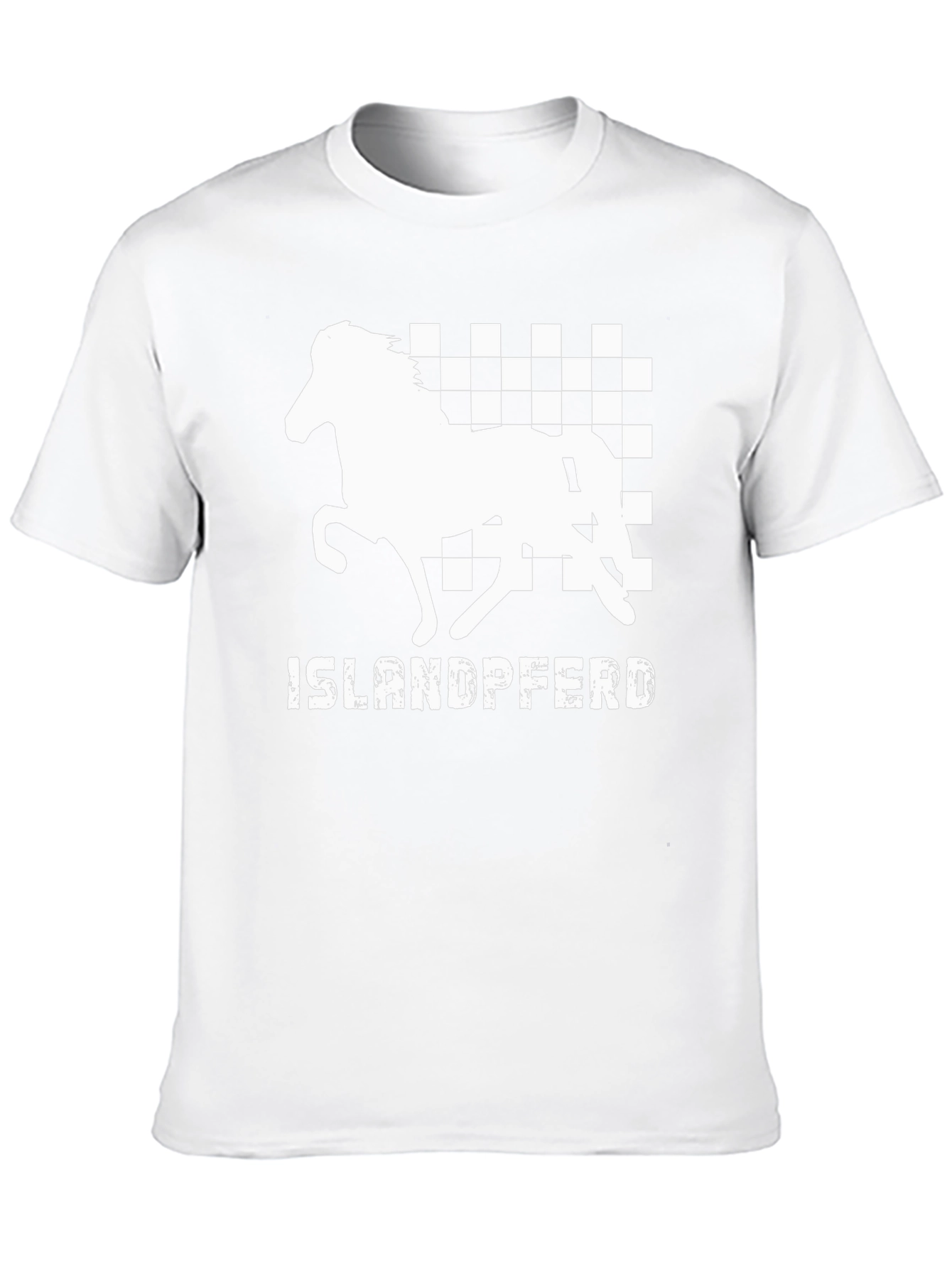 Icelandic Horse Checkered T-Shirt