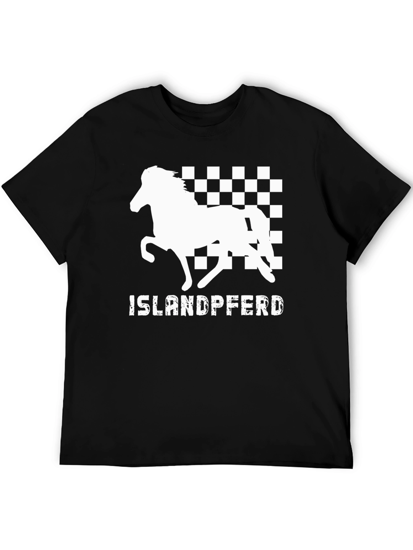Icelandic Horse Checkered T-Shirt