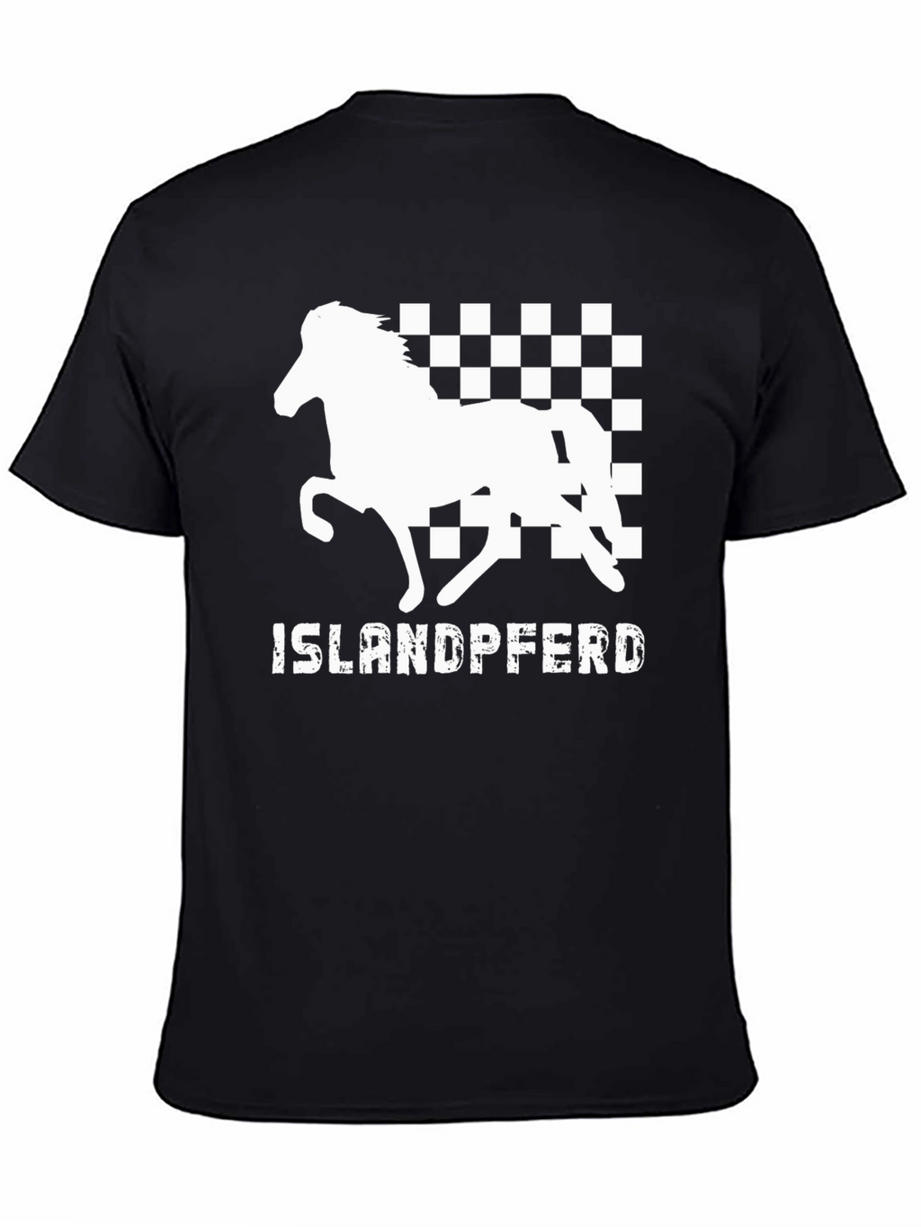 Icelandic Horse Checkered T-Shirt