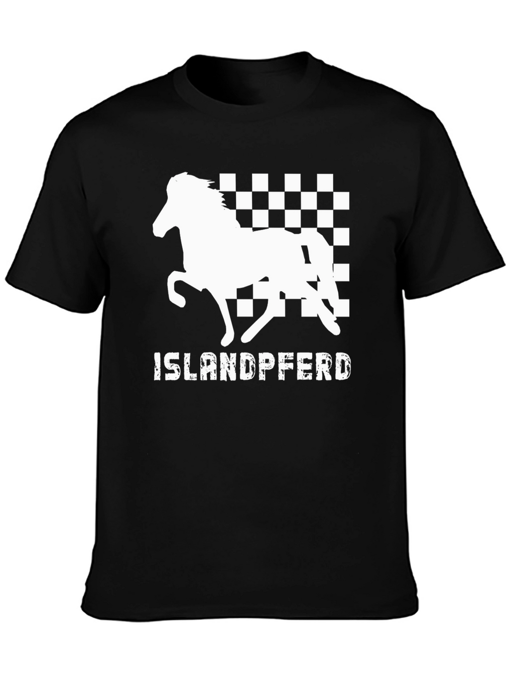 Icelandic Horse Checkered T-Shirt