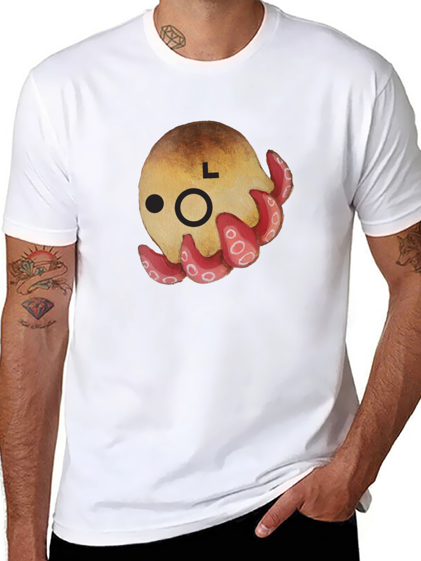 Cute Octopus Graphic T-Shirt - Unisex Black Tee