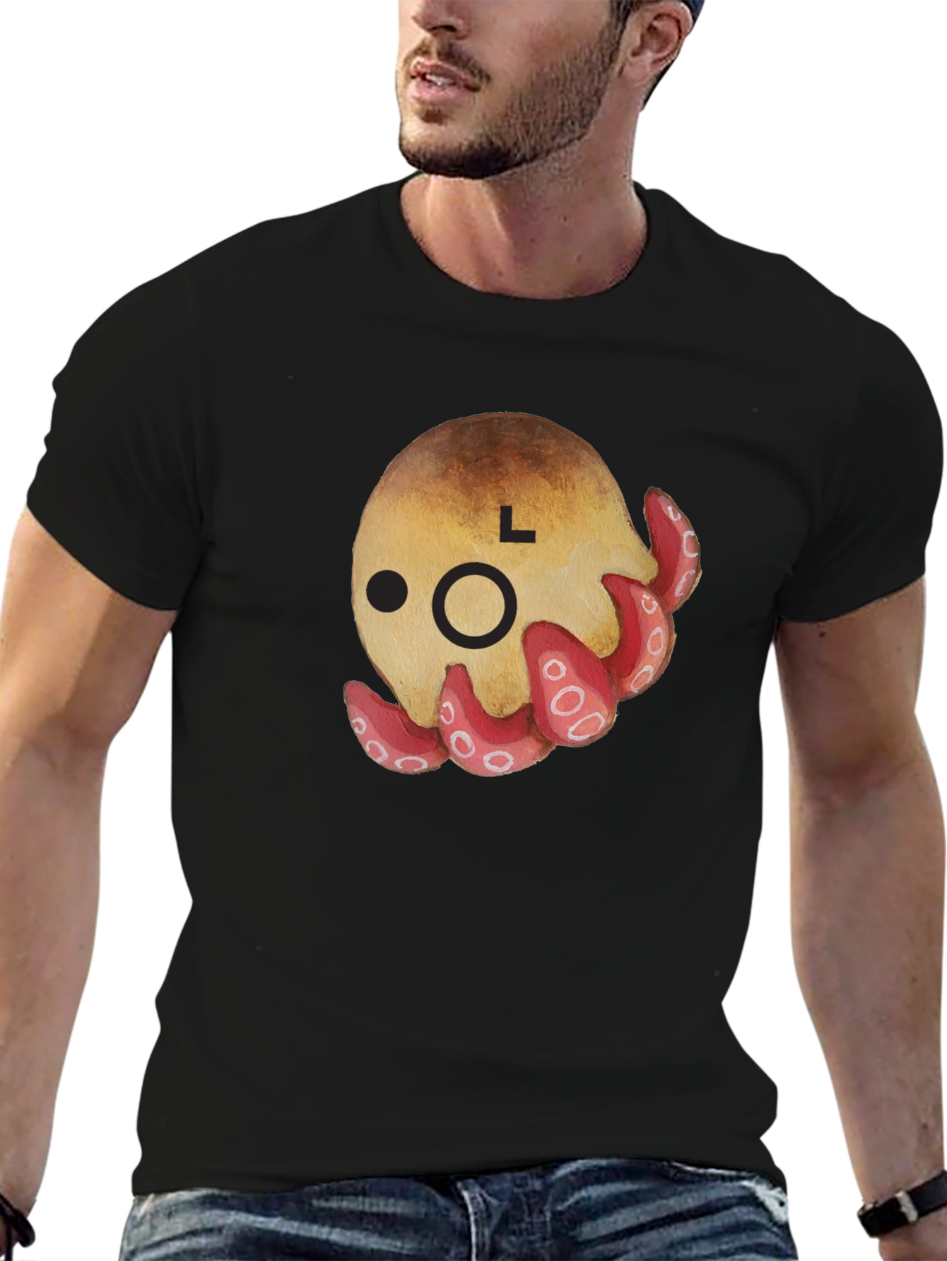 Cute Octopus Graphic T-Shirt - Unisex Black Tee