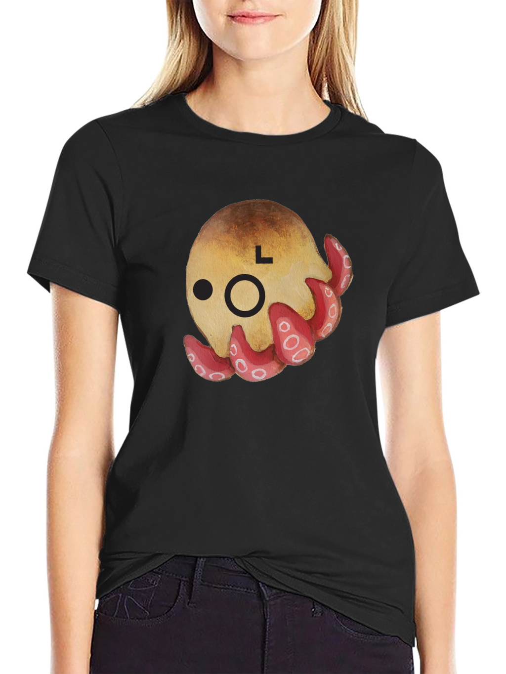 Cute Octopus Graphic T-Shirt - Unisex Black Tee