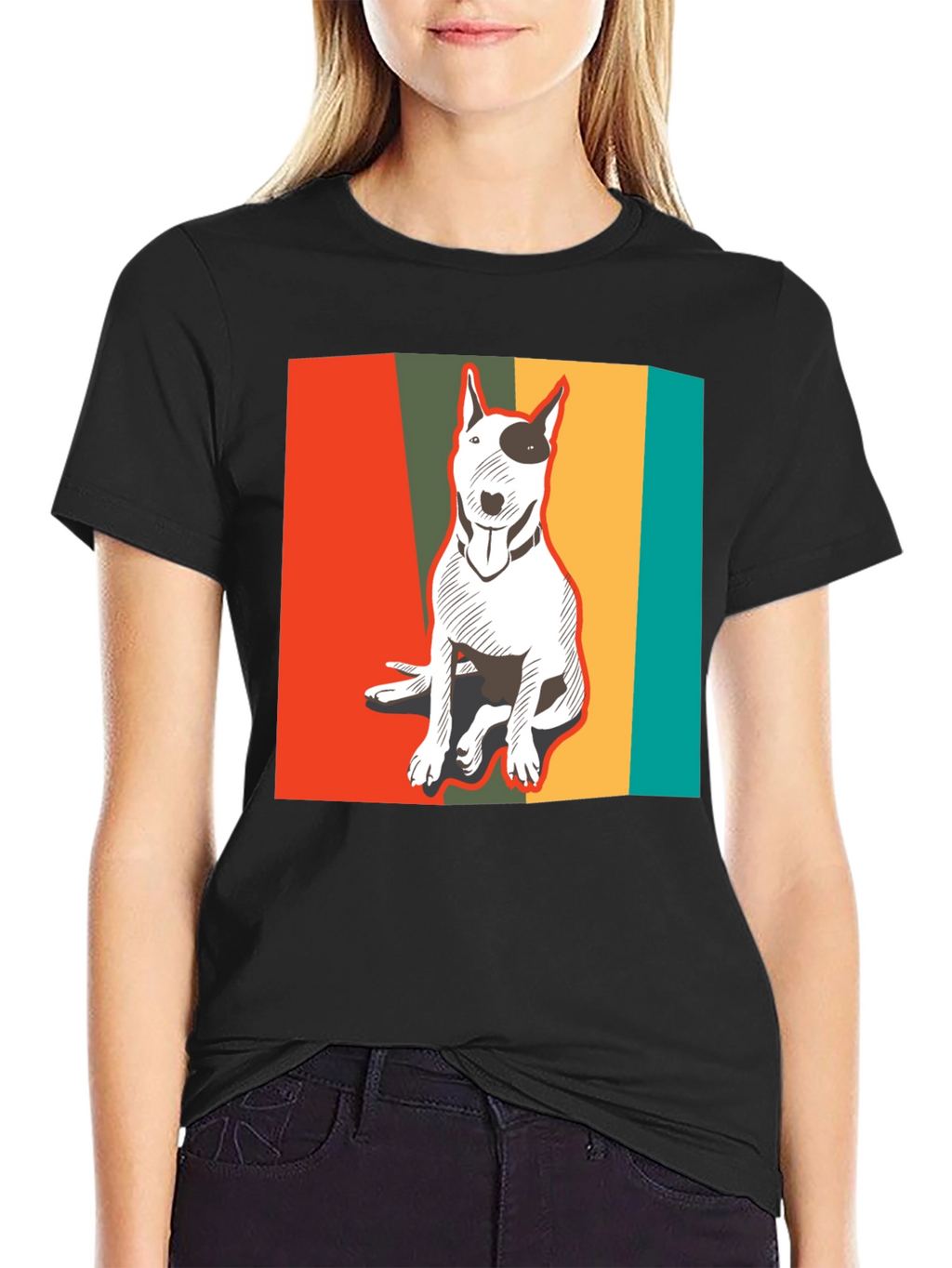 Retro Bull Terrier T-Shirt - Cool Dog Lover Tee