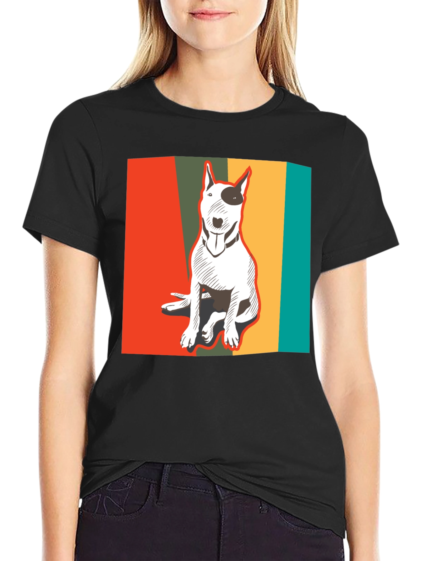 Retro Bull Terrier T-Shirt - Cool Dog Lover Tee