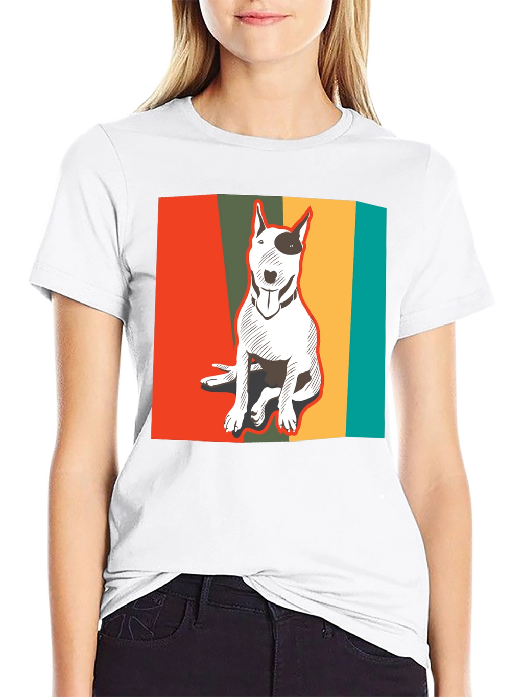 Retro Bull Terrier T-Shirt - Cool Dog Lover Tee
