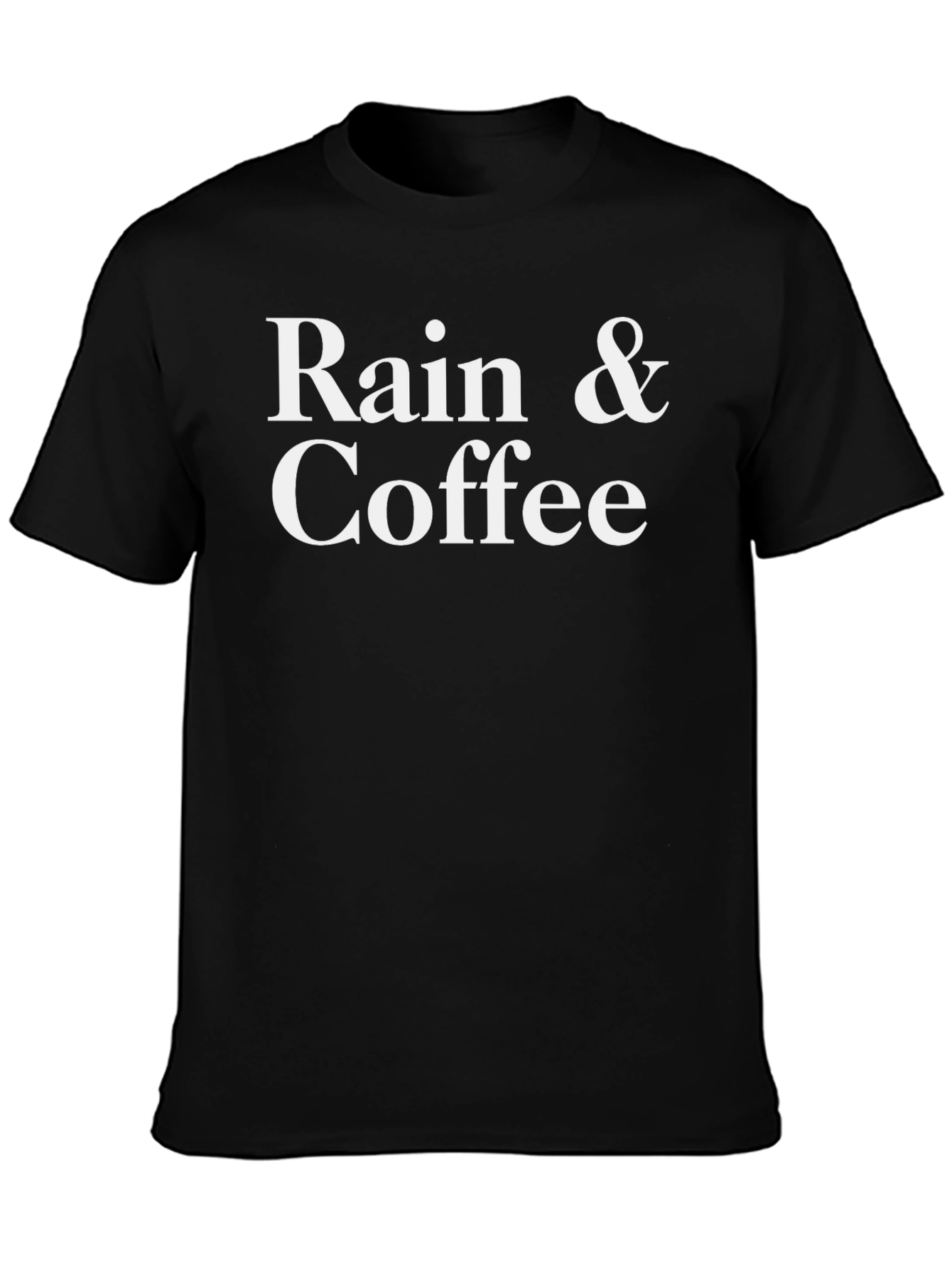 Rain & Coffee Black Graphic Tee
