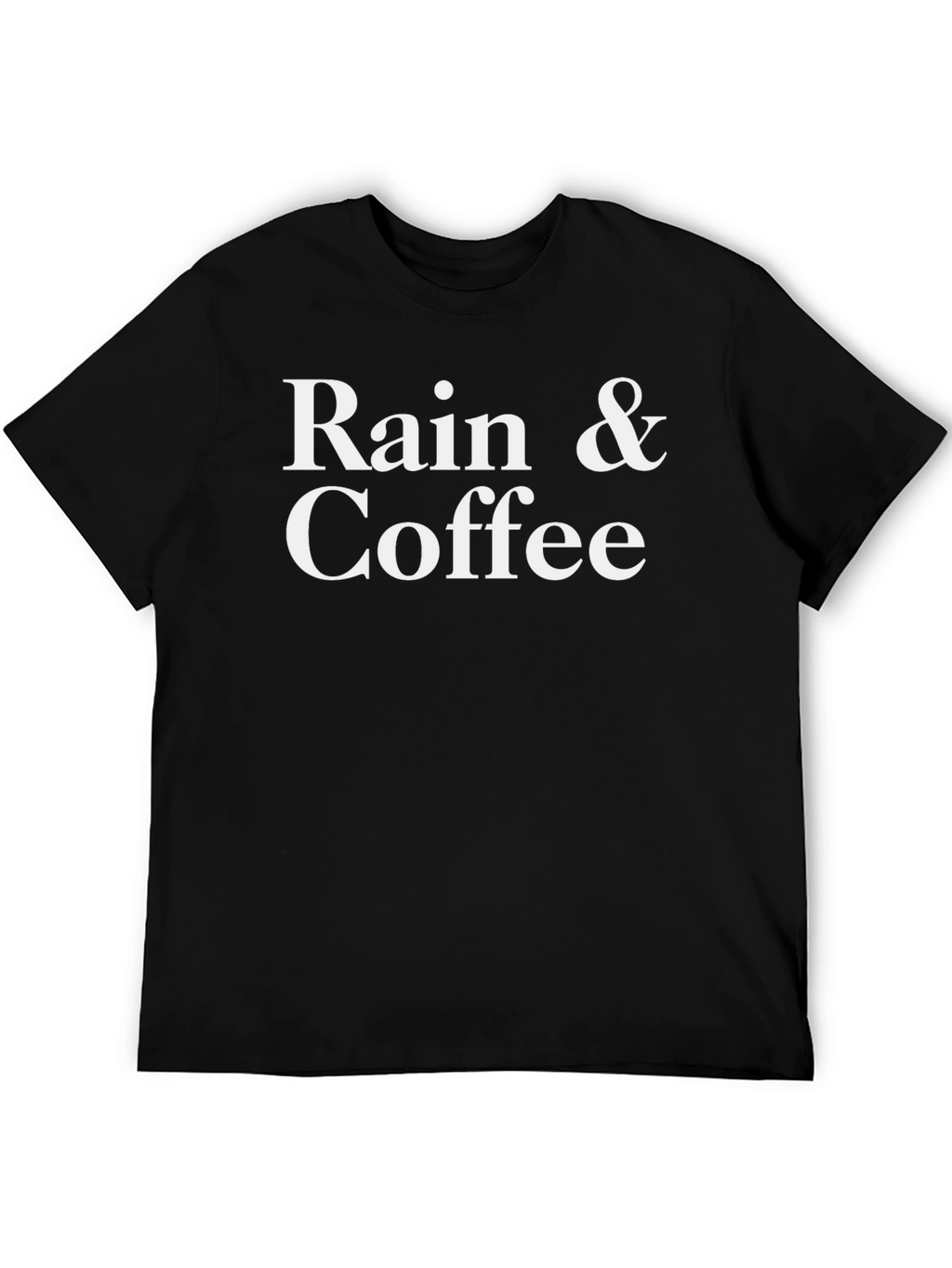 Rain & Coffee Black Graphic Tee