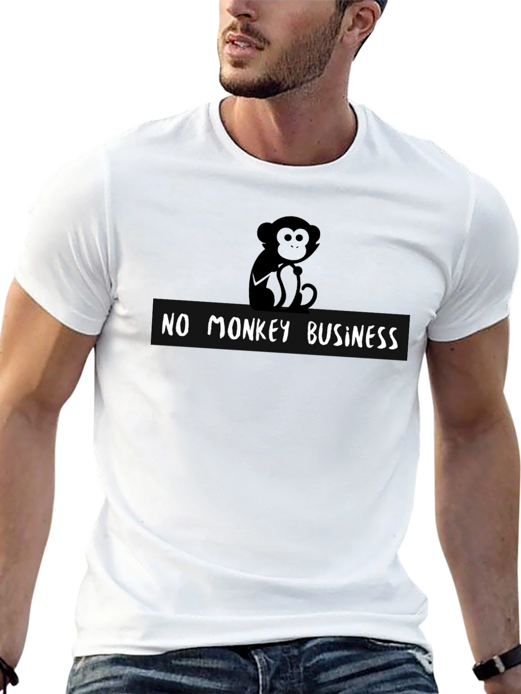 No Monkey Business Graphic Tee