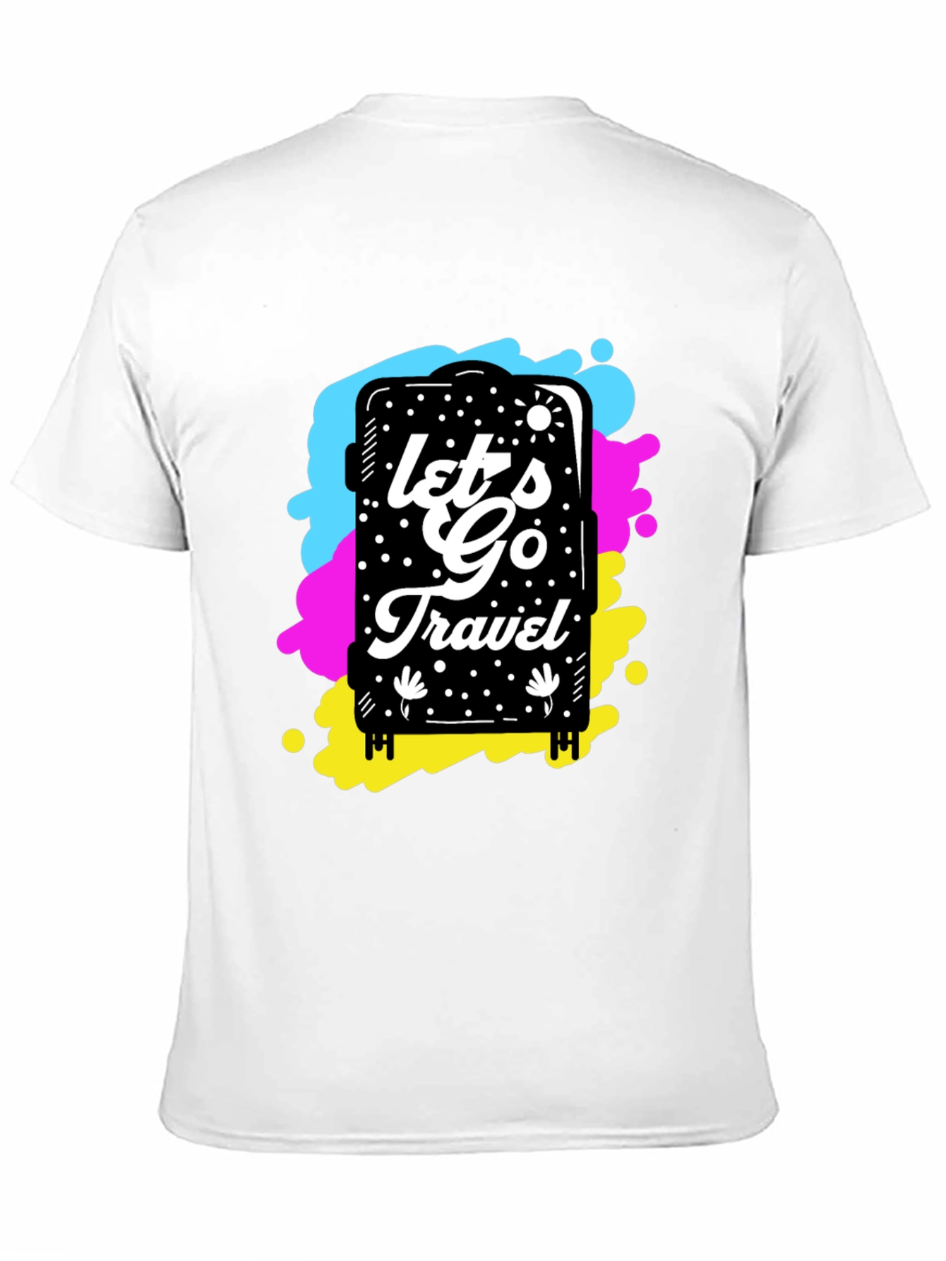 Lets Go Travel Graphic Tee - Black Cotton Shirt