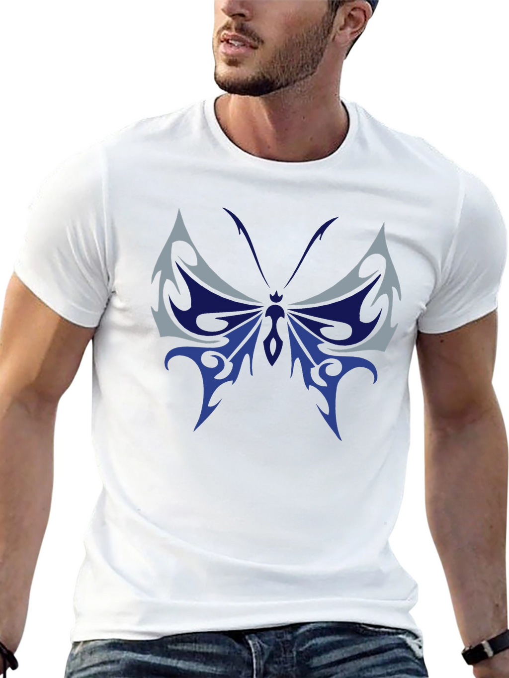 Butterfly Graphic Tee - Modern Design Soft Fabric