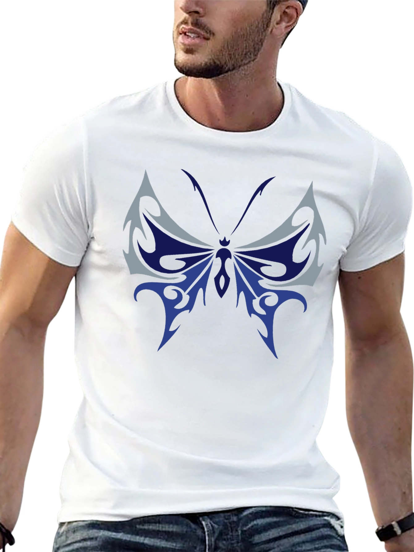 Butterfly Graphic Tee - Modern Design Soft Fabric